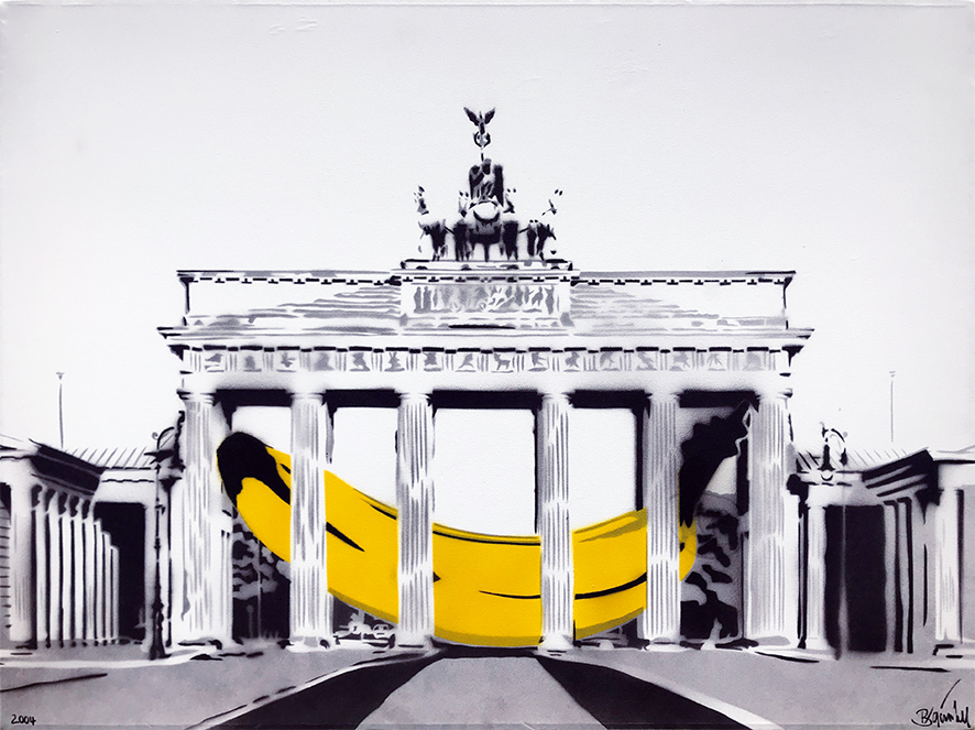 Banane im Brandenburger Tor