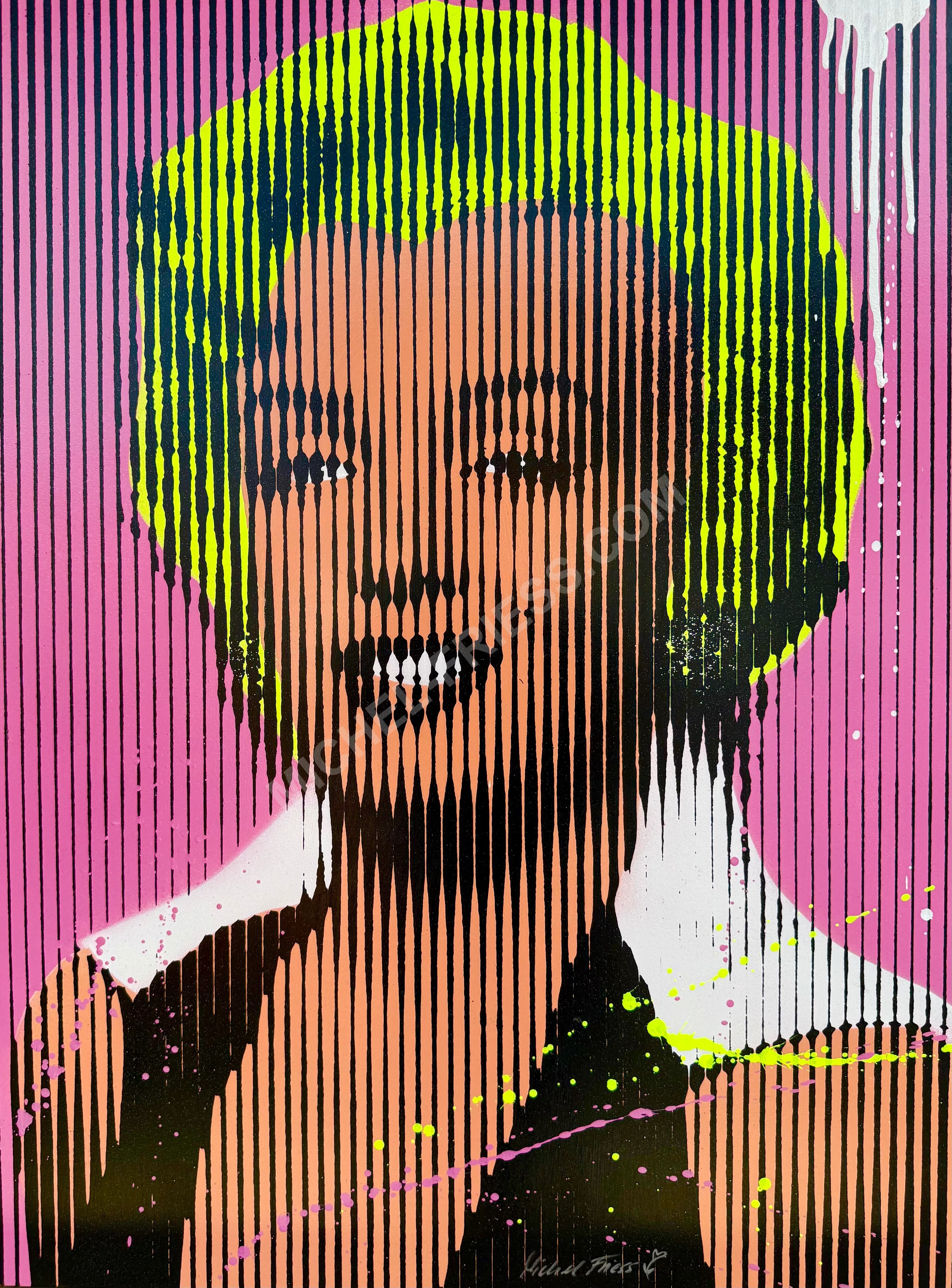 BARCODE MARILYN - Unikat 60x80cm auf Holzbox-Rahmen 4cm