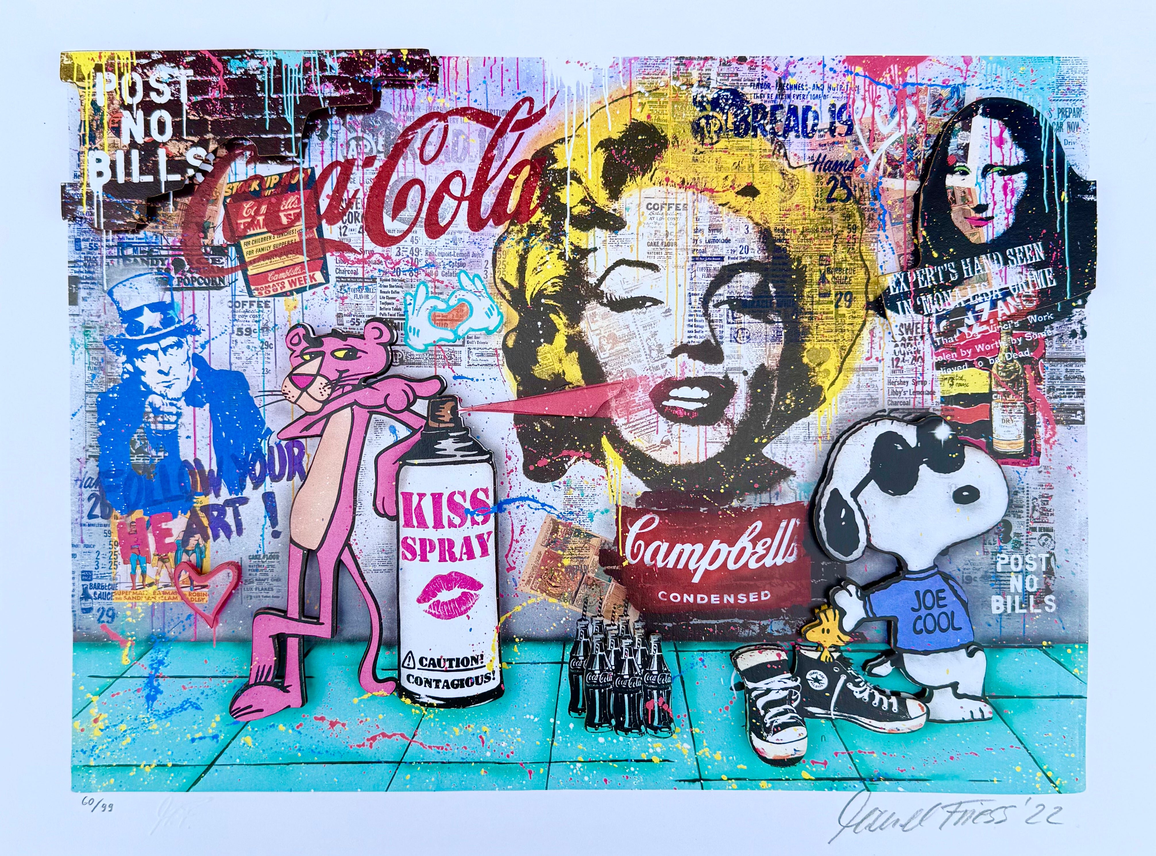 ULTIMATE POP 1, aufwendige 3D Arbeit auf 30x40cm Papierkarton, handsigniert  und nummeriert (ungerahmt)