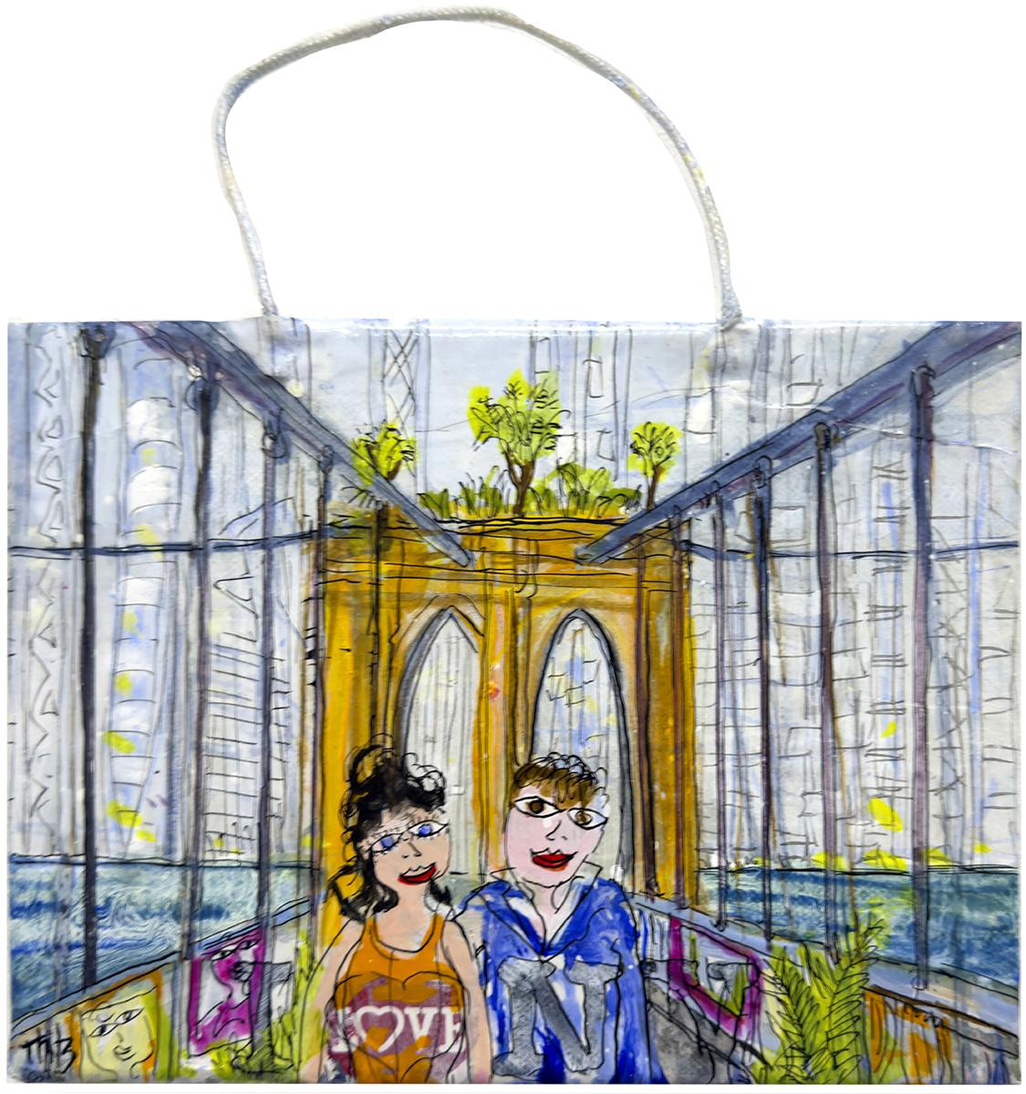 NY Brooklyn Bridge Bag Art