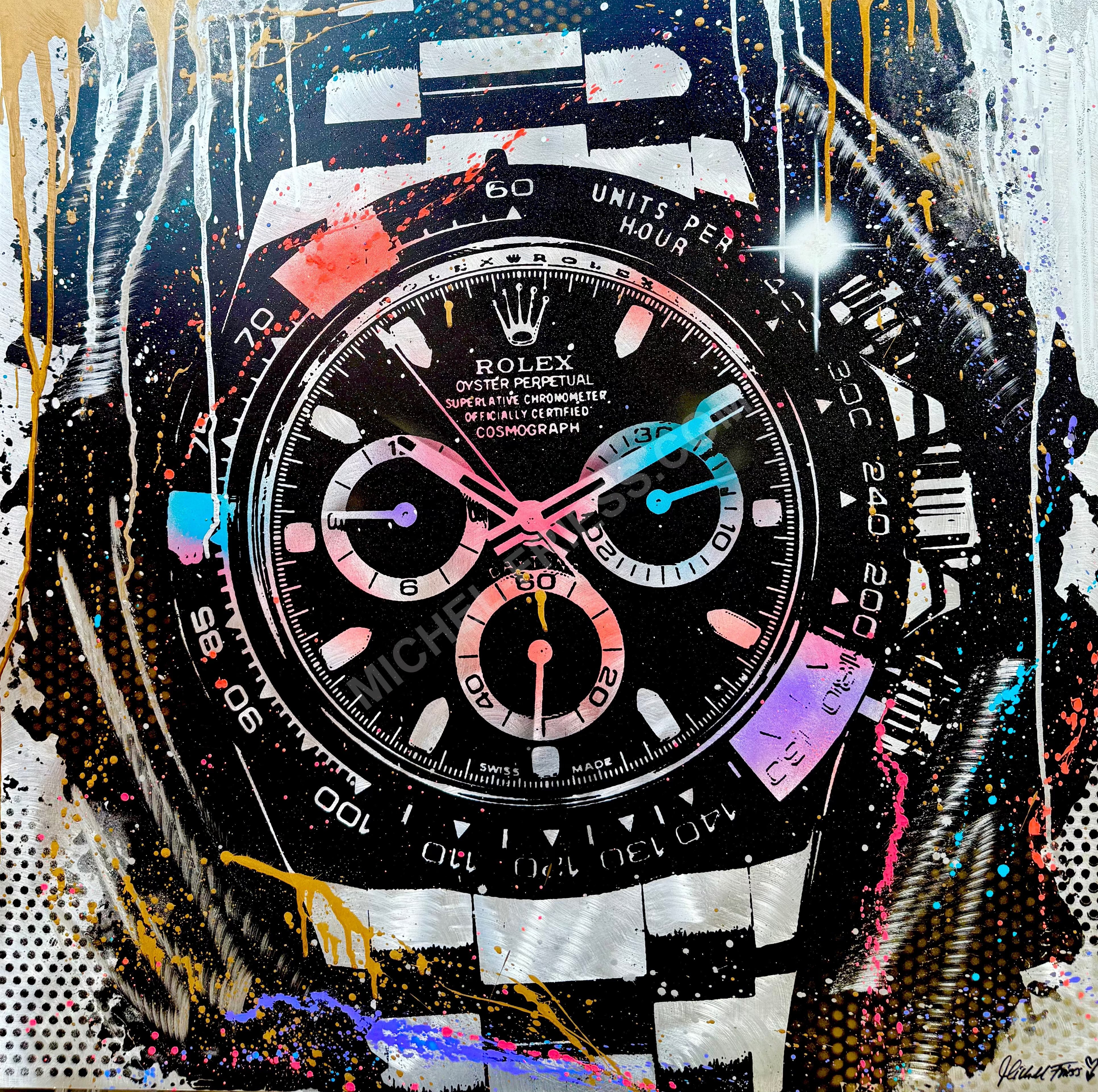 ROLEX DAYTONA - Unikat 90x90cm auf Aluminium 2mm