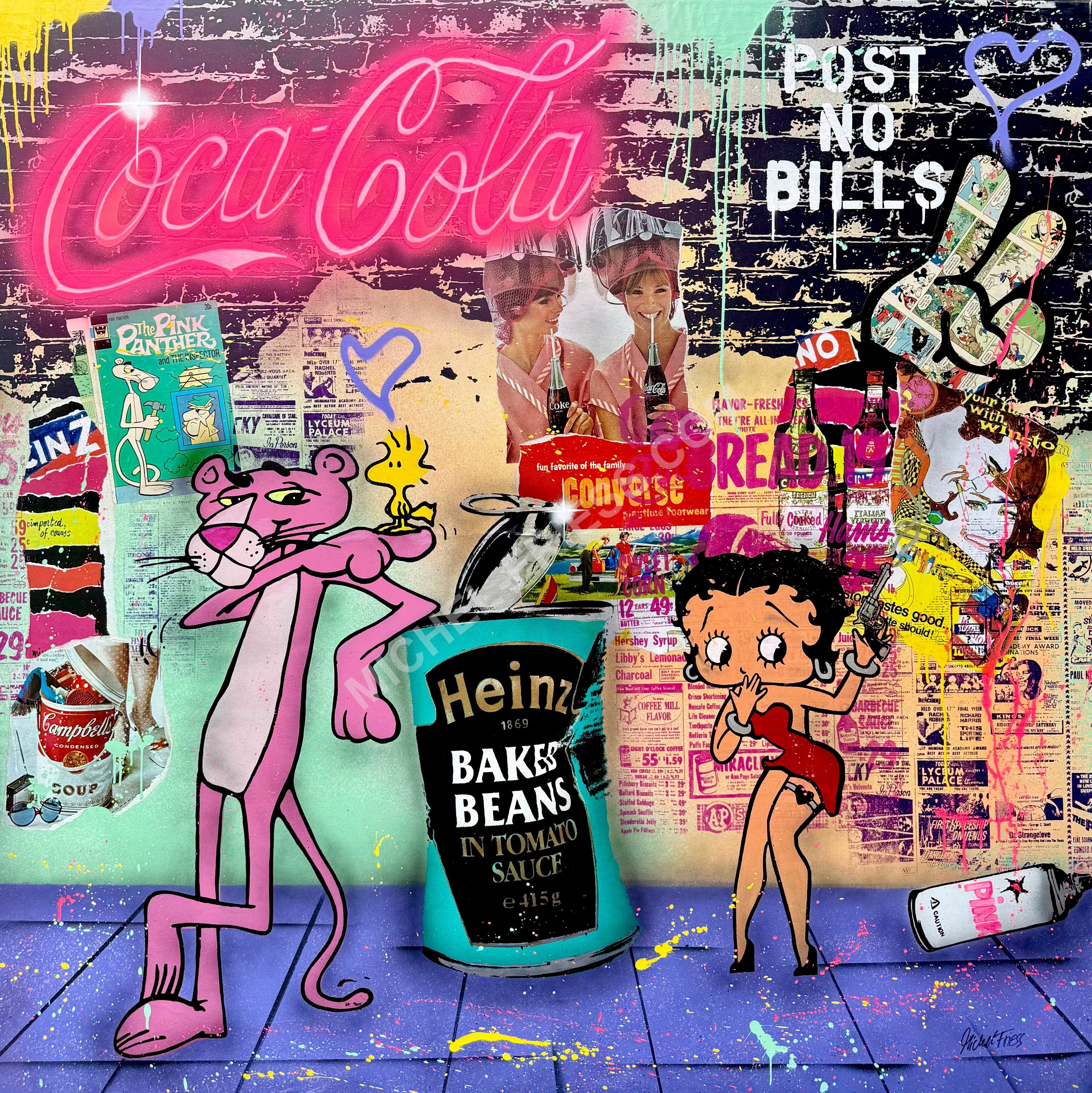 ULTIMATE POP II, grosses und aufwendiges Unikat auf Leinwand 150x150cm Museumskeilrahmen 6cm.