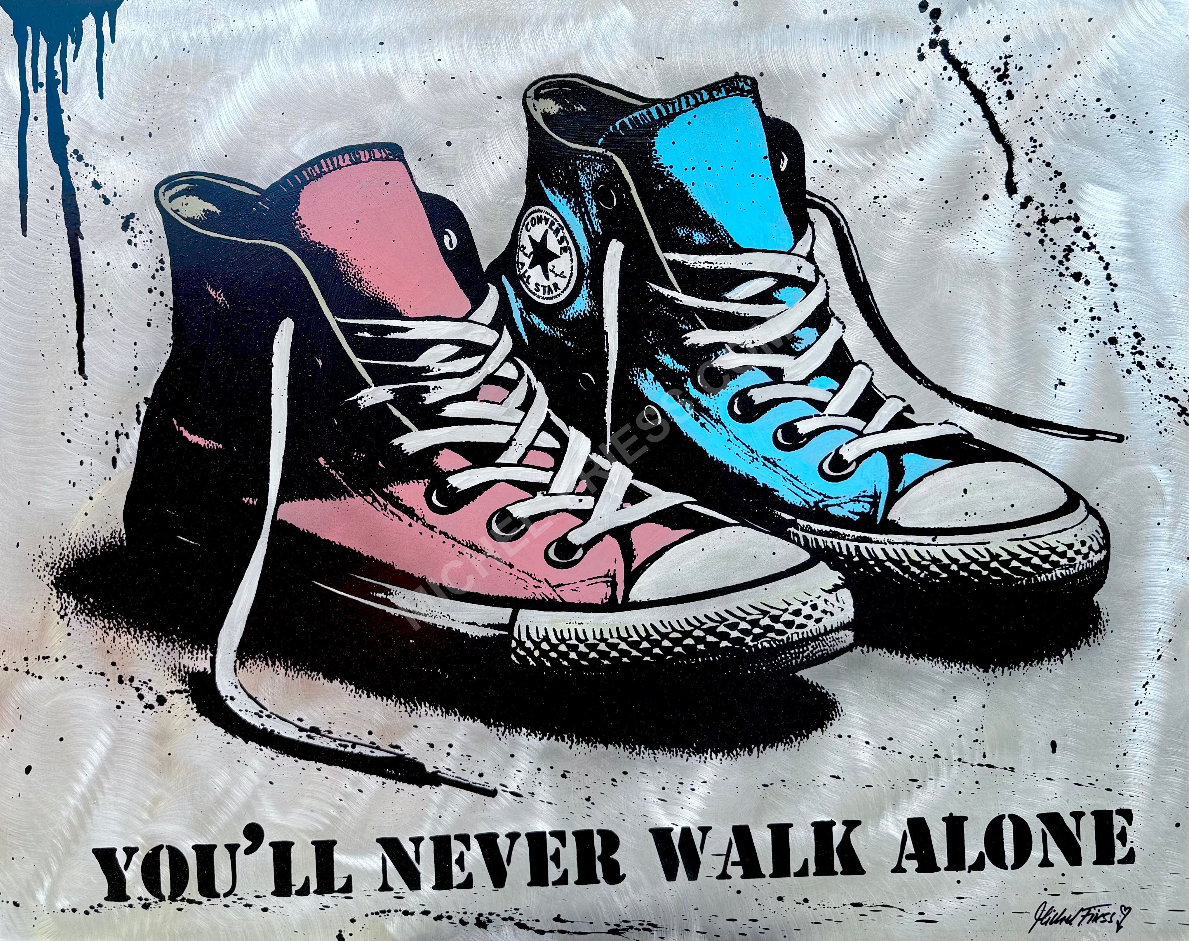 CHUCKS - Unikat 80x100cm auf handgebürstetem Aluminiumblech 2mm